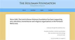 Desktop Screenshot of holzmanfoundation.com