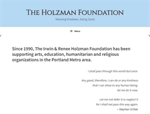 Tablet Screenshot of holzmanfoundation.com